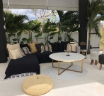 restaurant and lounge at white palm hotel bali balangan beach